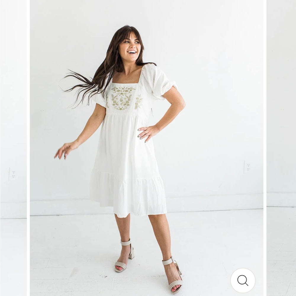White Embroidered Dress